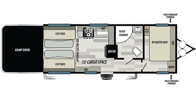 2020 Forest River Shockwave 22FS floorplan