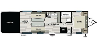 2020 Forest River Shockwave 25RQ MX floorplan