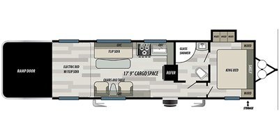 2020 Forest River Sandstorm 292G SLR floorplan