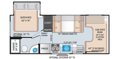 2020 Thor Motor Coach Four Winds 22B floorplan