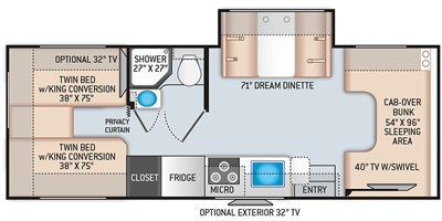 2020 Thor Motor Coach Chateau 25V floorplan