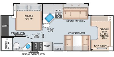 2020 Thor Motor Coach Chateau 27R floorplan