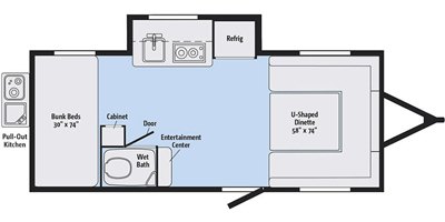 2020 Winnebago Minnie Drop 170K floorplan