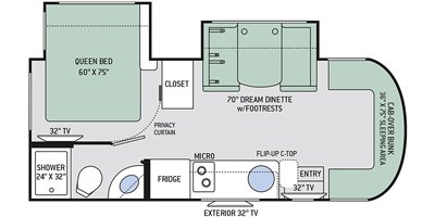 2020 Thor Motor Coach Synergy Sprinter 24SS floorplan