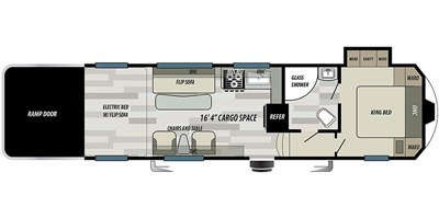 2020 Forest River Shockwave 28FWG DX floorplan