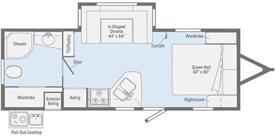 2020 Winnebago Minnie 2201DS floorplan