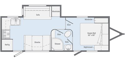 2020 Winnebago Minnie 2401RG floorplan