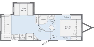 2020 Winnebago Minnie 2500RL floorplan