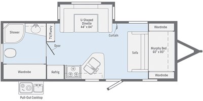 2020 Winnebago Minnie 2201MB floorplan