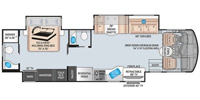 2020 Thor Motor Coach Challenger 37FH floorplan