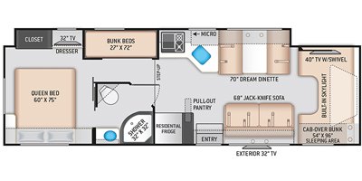 2020 Thor Motor Coach Quantum LF31 floorplan