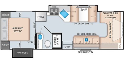 2020 Thor Motor Coach Quantum RW28 floorplan