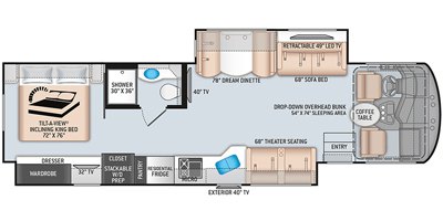 2020 Thor Motor Coach Miramar 35.2 floorplan