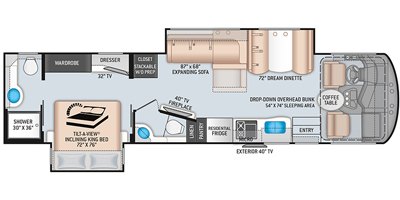 2020 Thor Motor Coach Miramar 35.3 floorplan