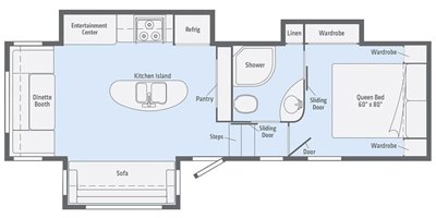 2020 Winnebago Minnie Plus Fifth Wheel 27RLTS floorplan