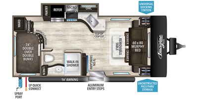 2020 Grand Design Imagine XLS 19BWE floorplan