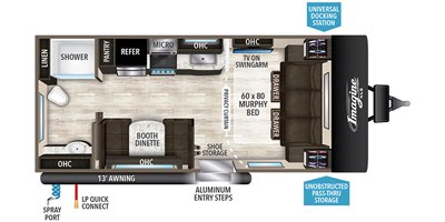 2020 Grand Design Imagine XLS 18RBE floorplan