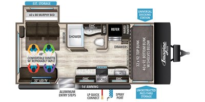 2020 Grand Design Imagine XLS 20BHE floorplan