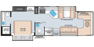 2020 Thor Motor Coach Omni Super C BH35 floorplan