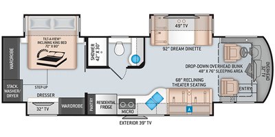 2020 Thor Motor Coach Aria 3401 floorplan