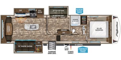 2020 Grand Design Reflection (Fifth Wheel) 31MB floorplan