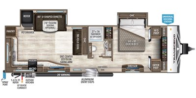 2020 Grand Design Transcend 30MKS floorplan