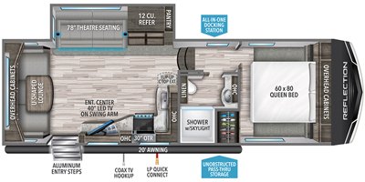 2020 Grand Design Reflection 150 Series 260RD floorplan