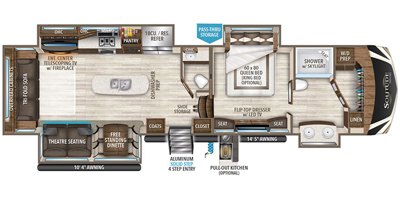 2020 Grand Design Solitude 373FB-R floorplan