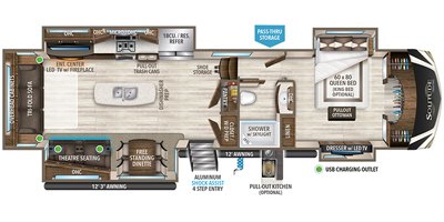 2020 Grand Design Solitude 385GK-R floorplan