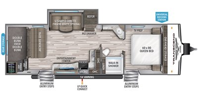 2020 Grand Design Transcend Xplor 265BH floorplan