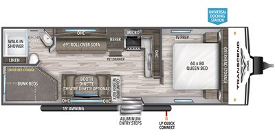 2020 Grand Design Transcend Xplor 247BH floorplan