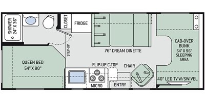 2020 Thor Motor Coach Freedom Elite 23H floorplan