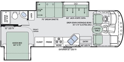 2020 Thor Motor Coach Freedom Traveler A27 floorplan