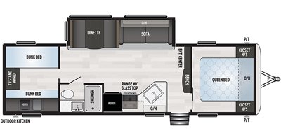 2020 Keystone Springdale (West) 298BHWE floorplan