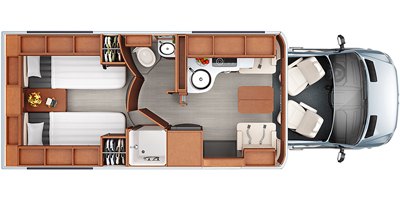 2020 Leisure Travel Vans Unity U24TB floorplan
