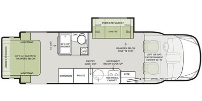 2020 Tiffin Motorhomes Wayfarer 25 QW floorplan