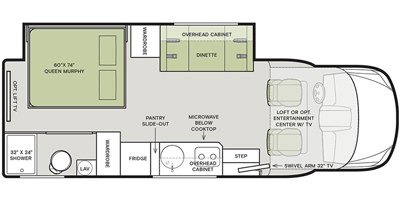 2020 Tiffin Motorhomes Wayfarer 24 FW floorplan