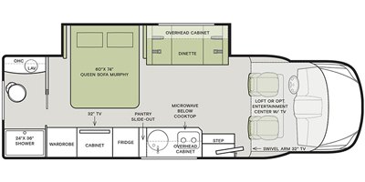 2020 Tiffin Motorhomes Wayfarer 25 RW floorplan