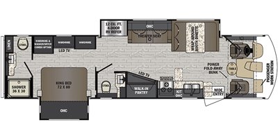 2020 Forest River FR3 34DS floorplan