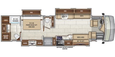 2020 Entegra Coach Reatta 39T2 floorplan