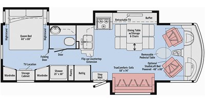 2020 Winnebago Adventurer 30T floorplan