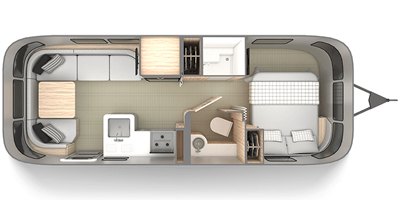 2020 Airstream Globetrotter® 25FB floorplan