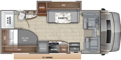 2020 Entegra Coach Qwest 24A floorplan