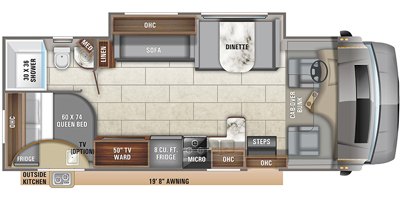 2020 Entegra Coach Odyssey 25R floorplan