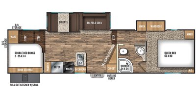 2020 Coachmen Chaparral X-Lite 295X floorplan