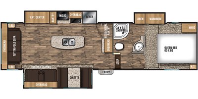 2020 Coachmen Chaparral Lite 30RLS floorplan