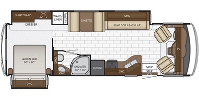 2020 Newmar Bay Star Sport 3008 floorplan