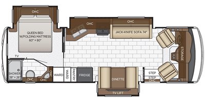 2020 Newmar Bay Star Sport 2905 floorplan