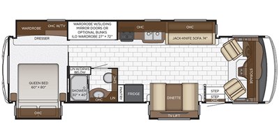 2020 Newmar Bay Star Sport 3315 floorplan