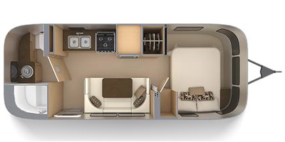 2020 Airstream Flying Cloud 23FB floorplan